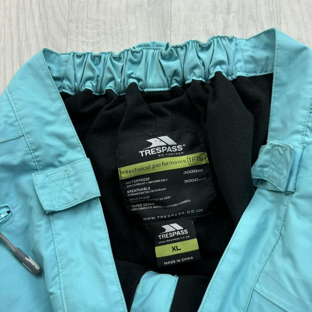 VINTAGE Y2K TRESSPASS FLARED SKI PANTS SALOPETTES LIGHT BLUE