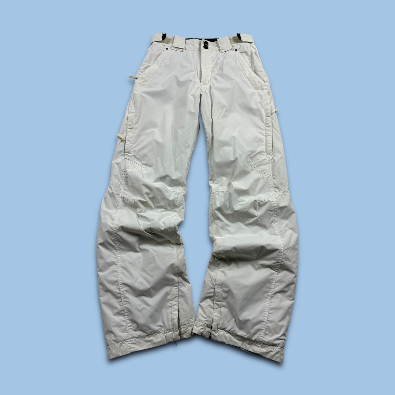 VINTAGE Y2K PULP BAGGY SKI PANTS SALOPETTES WHITE