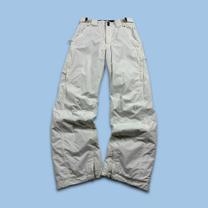 VINTAGE Y2K PULP BAGGY SKI PANTS SALOPETTES WHITE