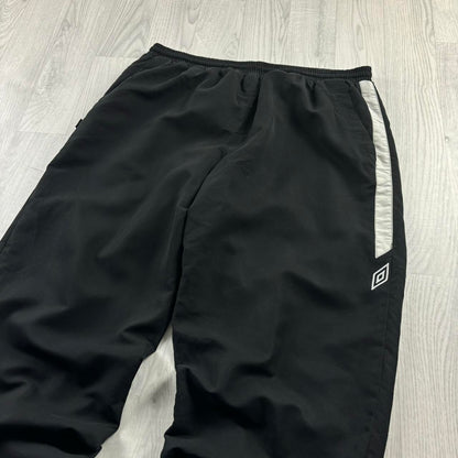 VINTAGE Y2K UMBRO BAGGY TRACKSUIT BOTTOMS BLACK