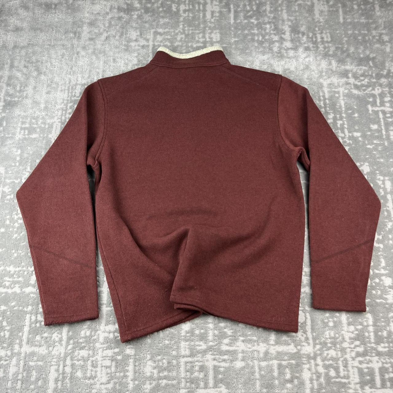 VINTAGE Y2K COLUMBIA QUARTER ZIP KNITTED JUMPER FLEECE BURGUNDY