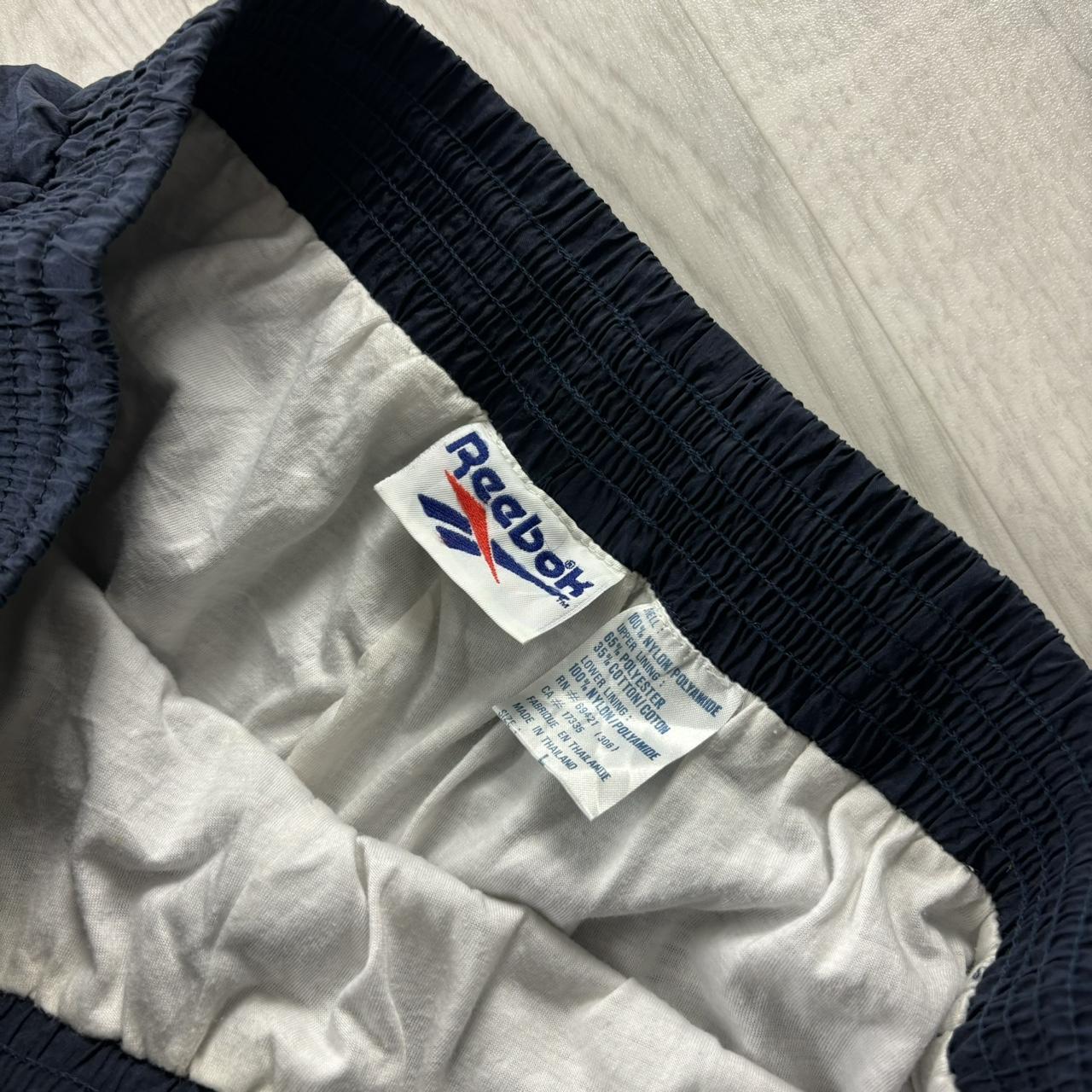 VINTAGE 90s REEBOK BAGGY TRACKSUIT BOTTOMS NAVY