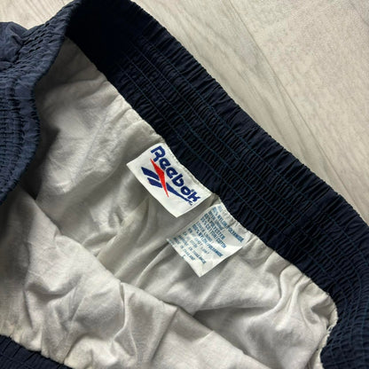 VINTAGE 90s REEBOK BAGGY TRACKSUIT BOTTOMS NAVY