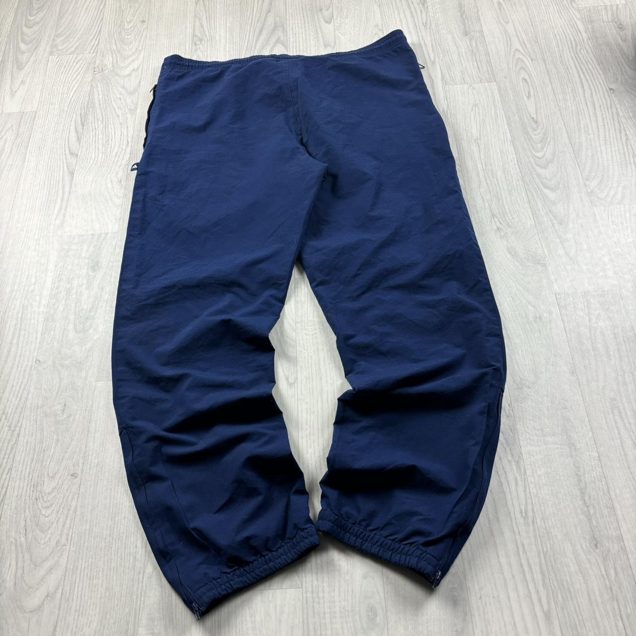 VINTAGE Y2K ADIDAS BAGGY TRACKSUIT BOTTOMS NAVY BLUE