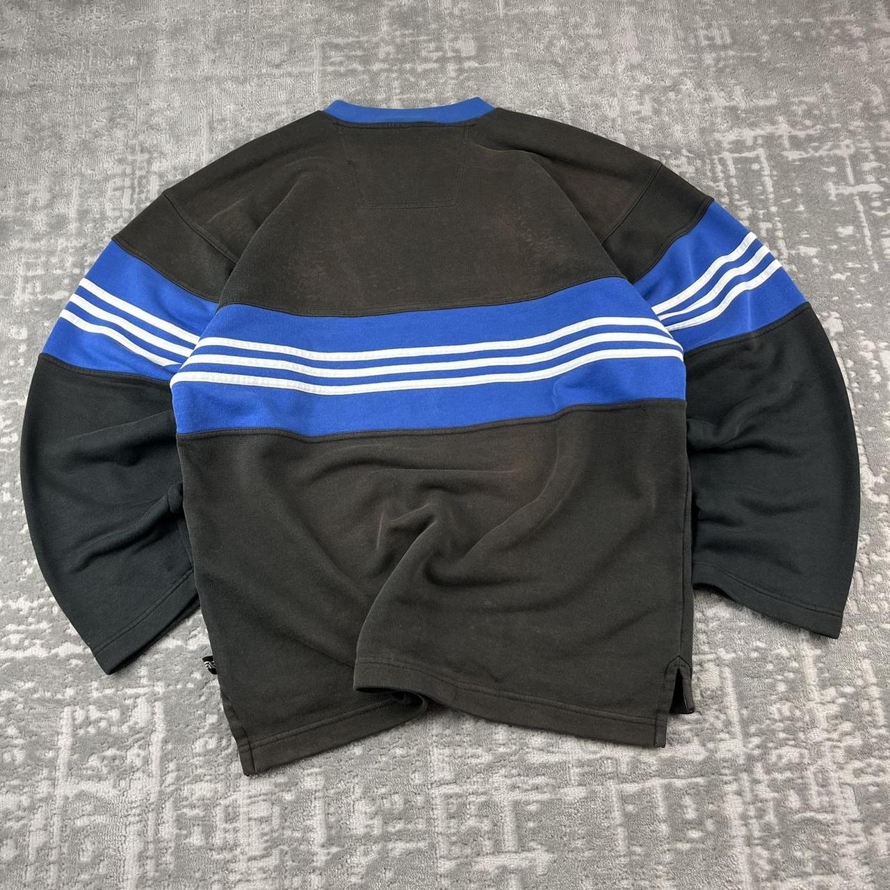 VINTAGE Y2K ADIDAS BOXY SPORTY SWEATSHIRT FADED BLACK