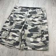 VINTAGE Y2K OCEAN PACIFIC BAGGY CAMO CARGO SHORTS GREY