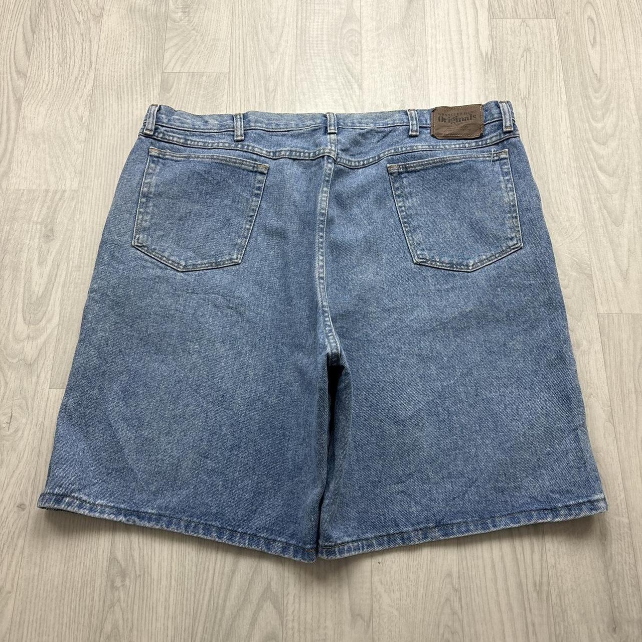 VINTAGE 00s WRANGLER BAGGY LOOSE JORTS LIGHT BLUE