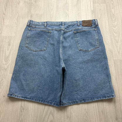 VINTAGE 00s WRANGLER BAGGY LOOSE JORTS LIGHT BLUE