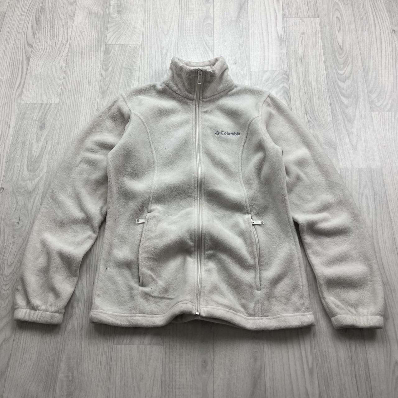 VINTAGE Y2K COLUMBIA ZIP UP FLEECE WHITE