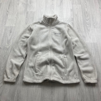 VINTAGE Y2K COLUMBIA ZIP UP FLEECE WHITE