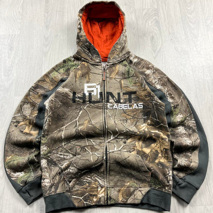 VINTAGE CABELAS REALTREE ZIP HOODIE CAMO