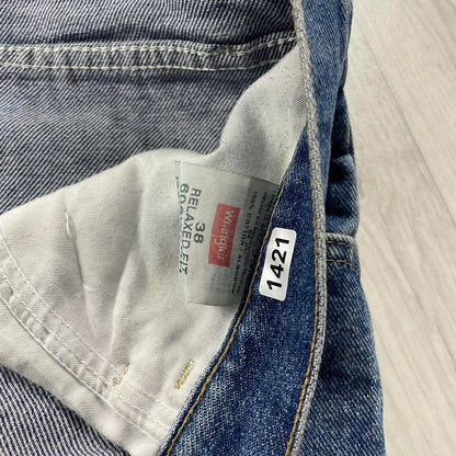 VINTAGE WRANGLER BAGGY LOOSE SKATER JORTS NAVY BLUE (38w)
