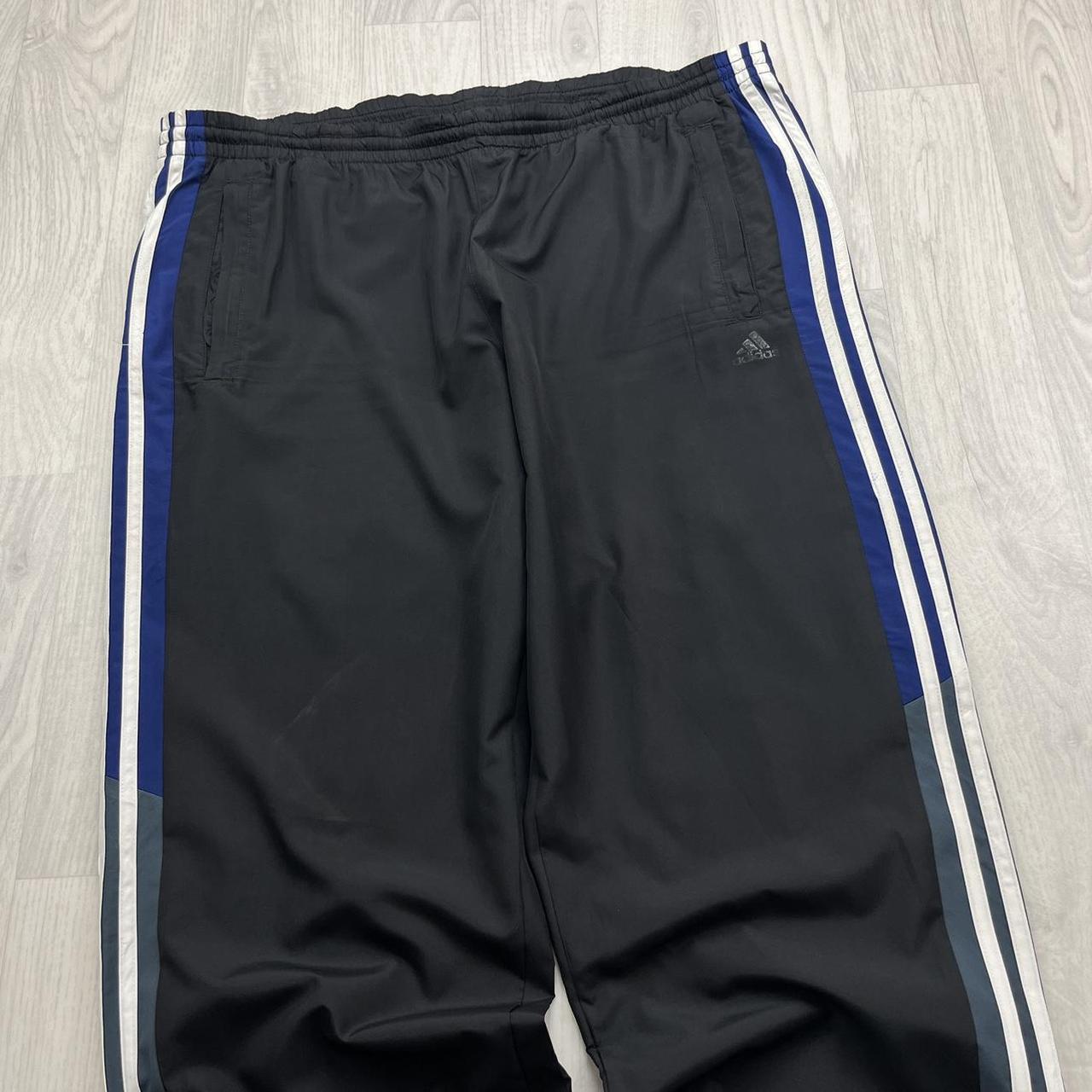 VINTAGE Y2K ADIDAS TECHNICAL BAGGY TRACKSUIT BOTTOMS BLACK