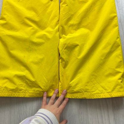VINTAGE Y2K NIKE ACG BAGGY SKI PANTS SALOPETTES YELLOW