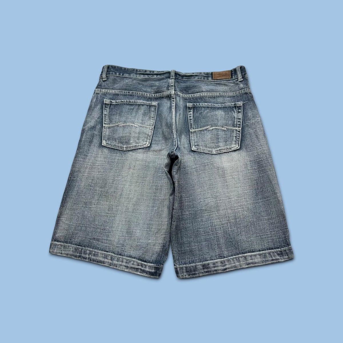 VINTAGE Y2K URBAN PIPELINE DENIM JORTS FADED BLUE