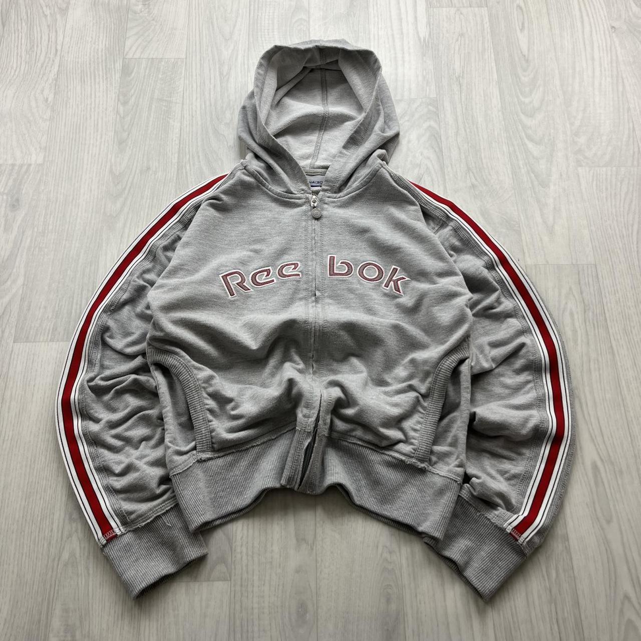 VINTAGE Y2K REEBOK ZIP HOODIE GREY