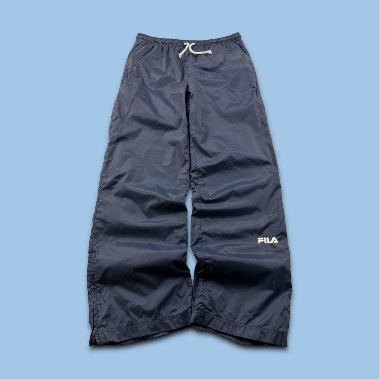 VINTAGE Y2K FILA BAGGY TRACKSUIT BOTTOMS NAVY