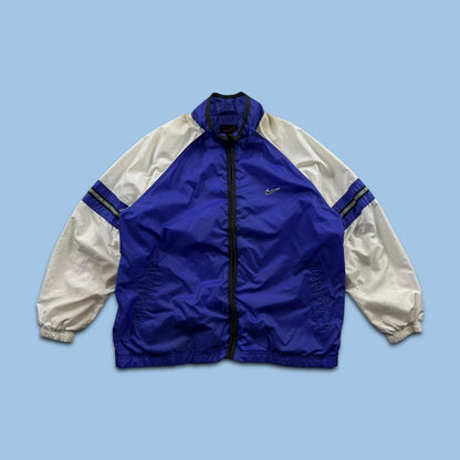 VINTAGE NIKE LIGHTWEIGHT WIND BREAKER JACKET PURPLE WHITE