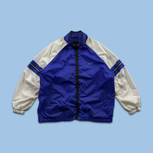 VINTAGE NIKE LIGHTWEIGHT WIND BREAKER JACKET PURPLE WHITE