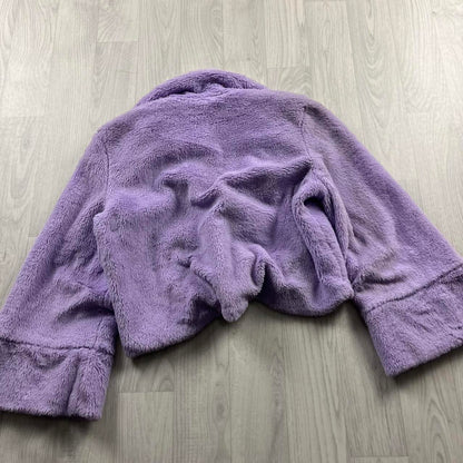 VINTAGE Y2K FAUX FUR JACKET LILAC PURPLE