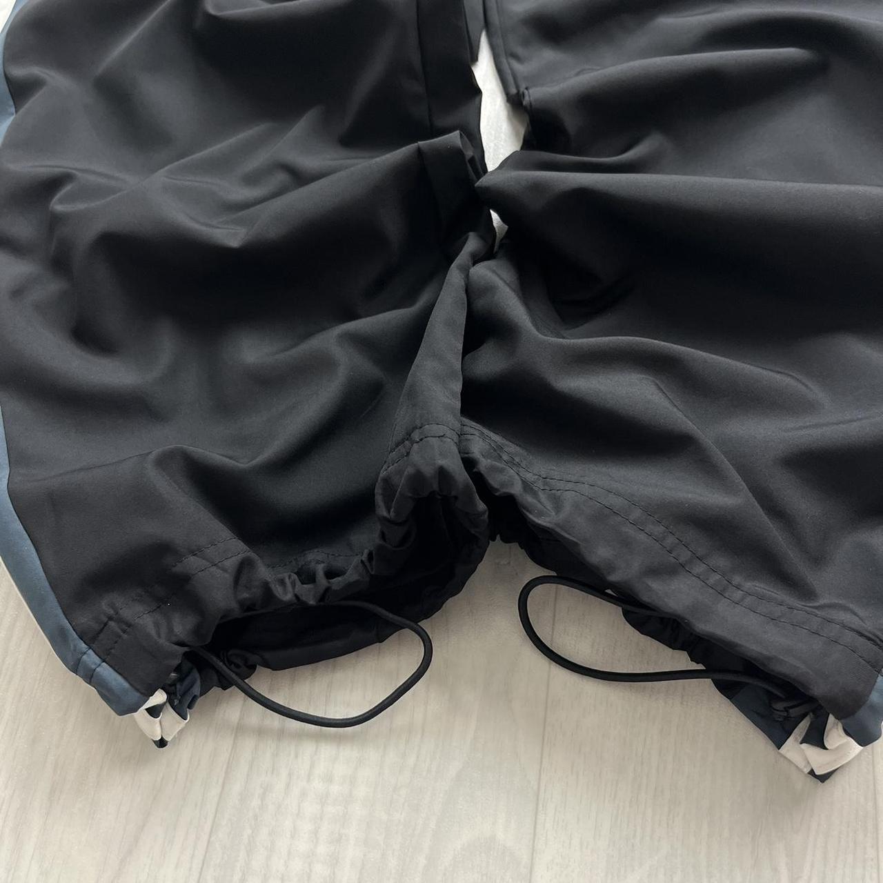 VINTAGE Y2K ADIDAS TECHNICAL BAGGY TRACKSUIT BOTTOMS BLACK
