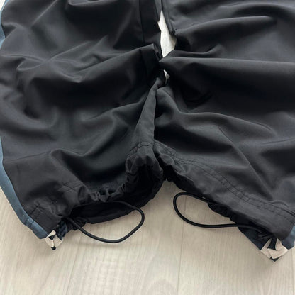 VINTAGE Y2K ADIDAS TECHNICAL BAGGY TRACKSUIT BOTTOMS BLACK