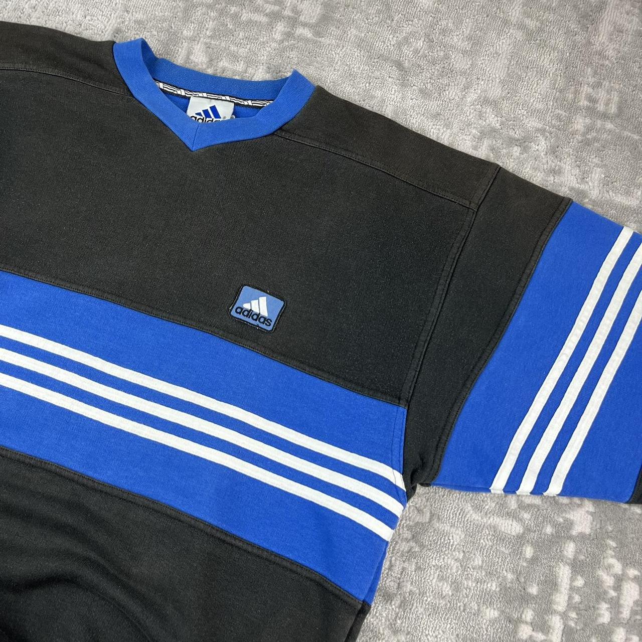 VINTAGE Y2K ADIDAS BOXY SPORTY SWEATSHIRT FADED BLACK
