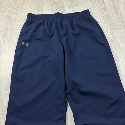 VINTAGE Y2K UNDER ARMOUR WIDE LEG BAGGY TRACKSUIT BOTTOMS NAVY