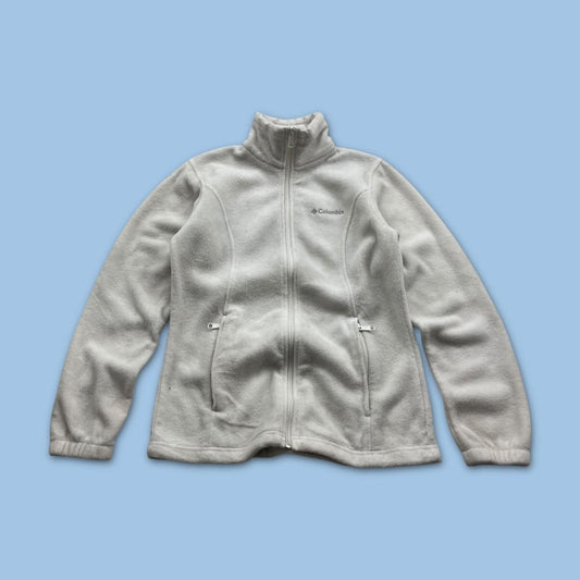 VINTAGE Y2K COLUMBIA ZIP UP FLEECE WHITE