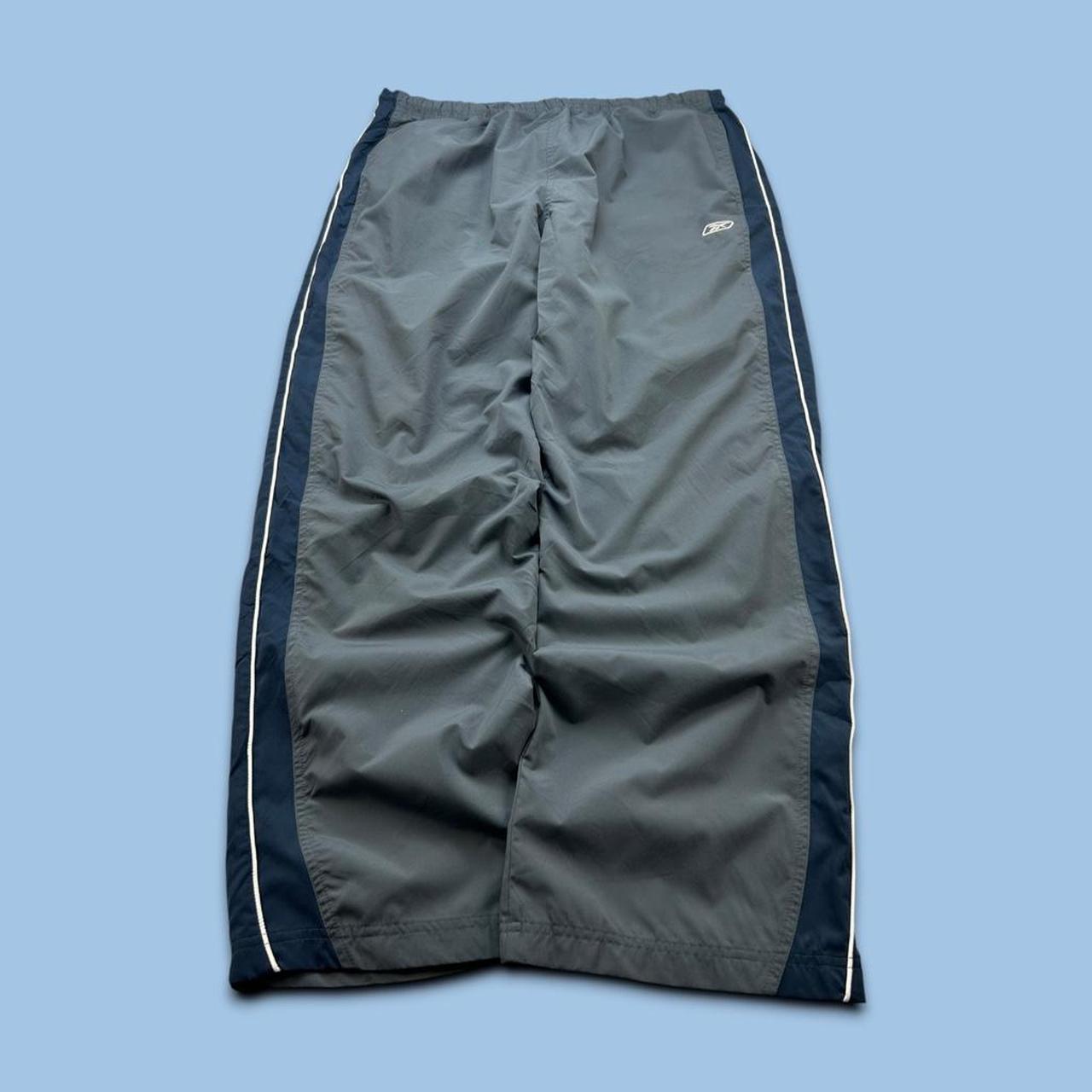 VINTAGE Y2K REEBOK BAGGY TRACKSUIT BOTTOMS GREY
