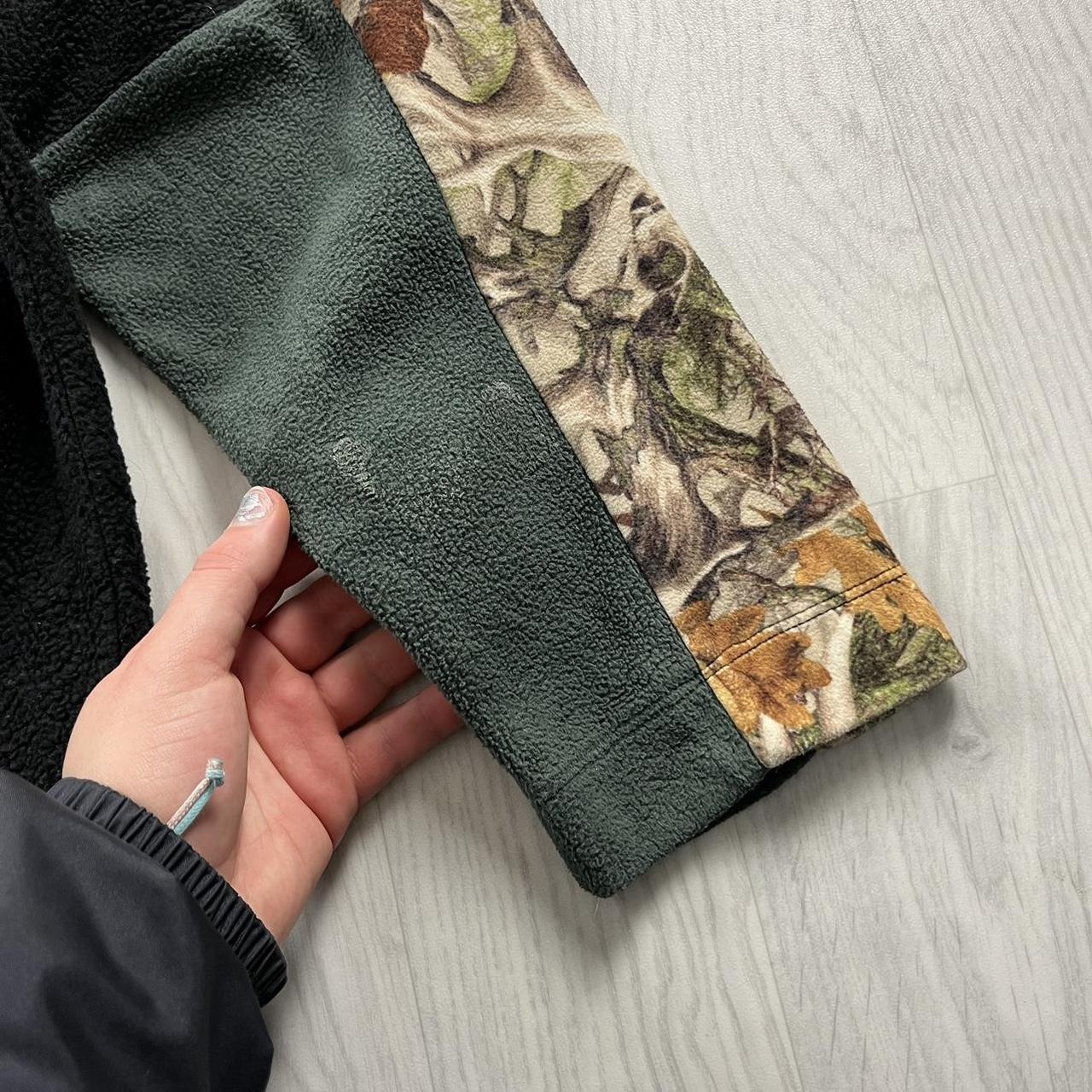 VINTAGE REALTREE ZIP UP FLEECE CAMO BLACK GREEN