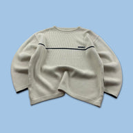 VINTAGE Y2K TEDDY SMITH CHUNKY KNITTED JUMPER CREAM