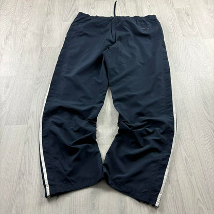 VINTAGE Y2K ADIDAS WIDE LEG BAGGY TRACKSUIT BOTTOMS NAVY