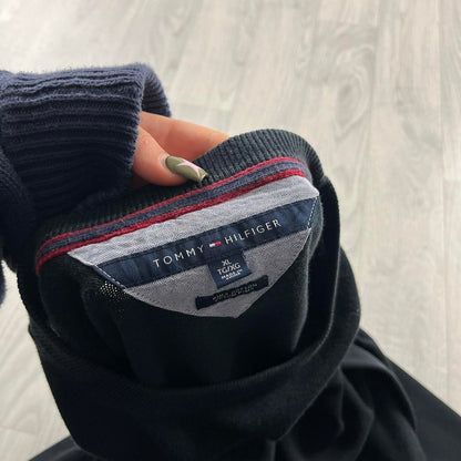 VINTAGE Y2K TOMMY HILFIGER KNITTED JUMPER BLACK