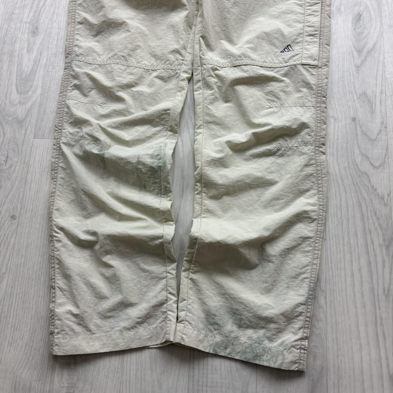 VINTAGE Y2K ADIDAS BAGGY TRACKSUIT BOTTOMS CREAM
