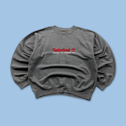 VINTAGE Y2K TIMBERLAND SPELL OUT SWEATSHIRT GREY
