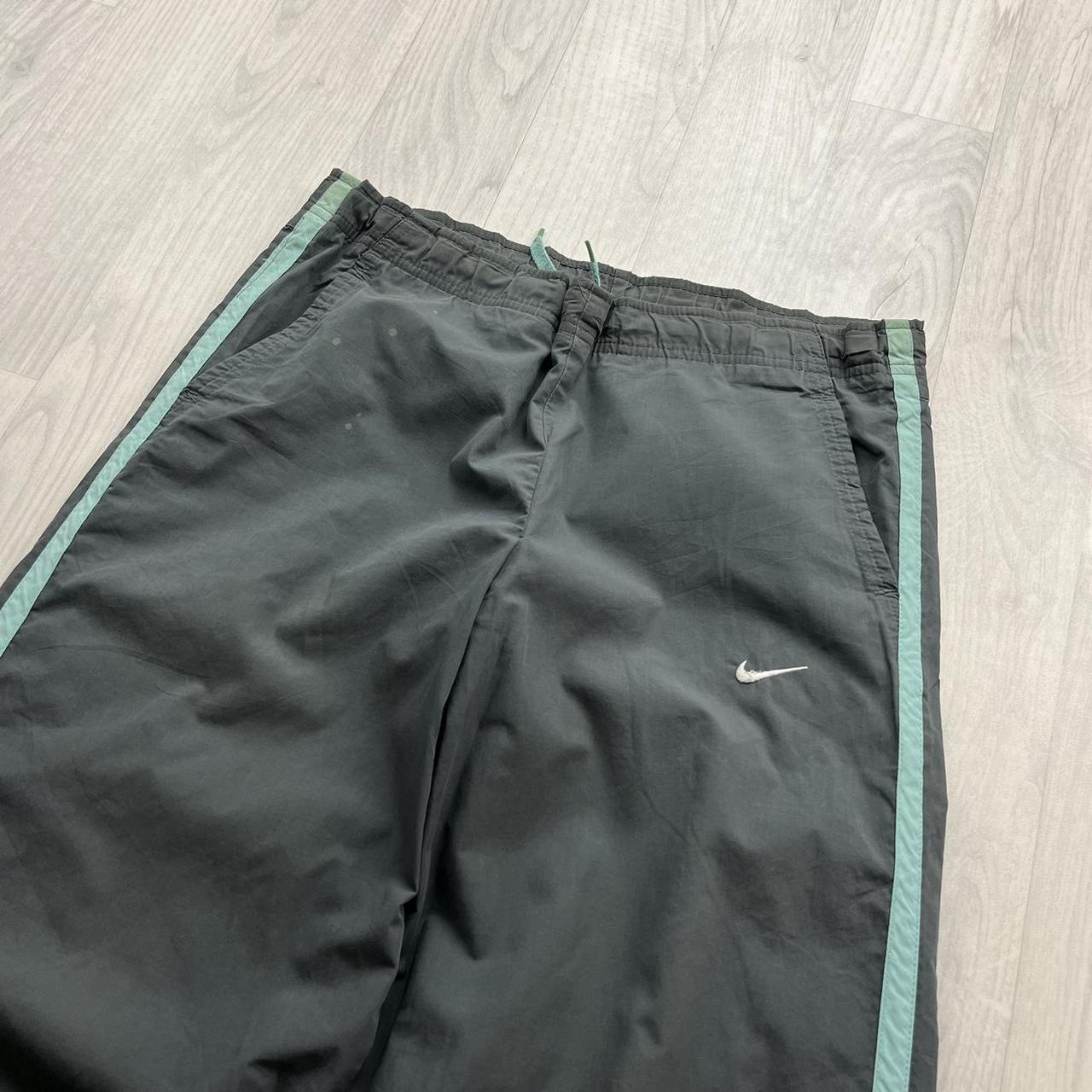VINTAGE Y2K NIKE LOW RISE FLARED TRACKSUIT BOTTOMS GREY
