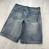 VINTAGE Y2K URBAN PIPELINE DENIM JORTS FADED BLUE