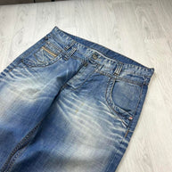 VINTAGE Y2K TIMEZONE STRAIGHT LEG BAGGY JEANS BLUE
