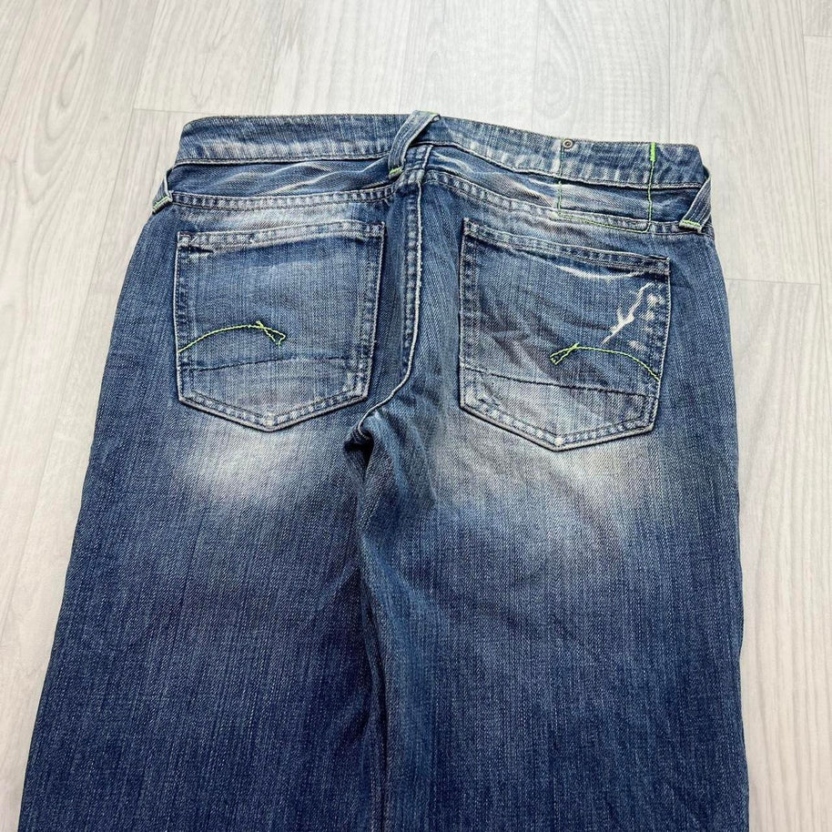 VINTAGE Y2K G STAR LOW RISE STRAIGHT LEG JEANS BLUE