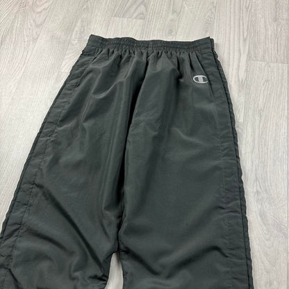 VINTAGE Y2K CHAMPION STRAIGHT LEG BAGGY TRACKSUIT BOTTOMS GREY