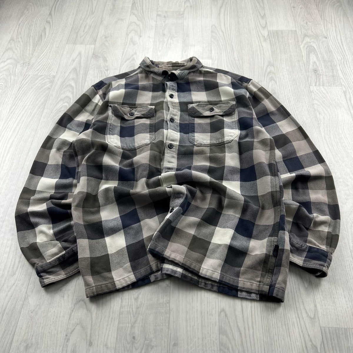 VINTAGE 00s PATAGONIA CHECKERED LONG SLEEVE BUTTON UP FLANNEL SHIRT BROWN