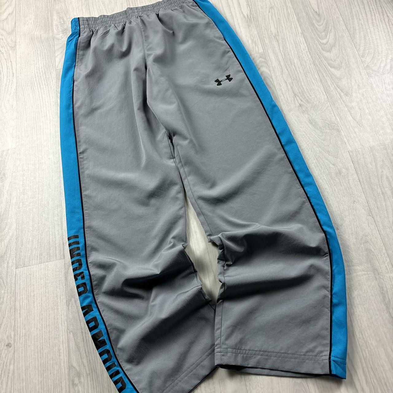 VINTAGE Y2K UNDER ARMOUR BAGGY TRACKSUIT BOTTOMS GREY