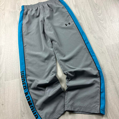 VINTAGE Y2K UNDER ARMOUR BAGGY TRACKSUIT BOTTOMS GREY