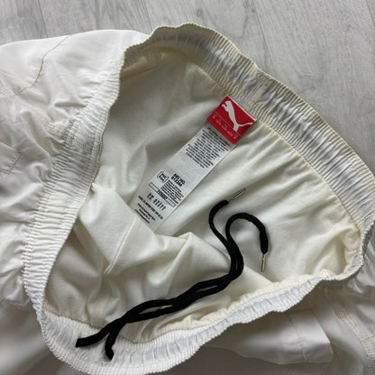 VINTAGE Y2K PUMA TECHNICAL BAGGY TRACKSUIT BOTTOMS WHITE