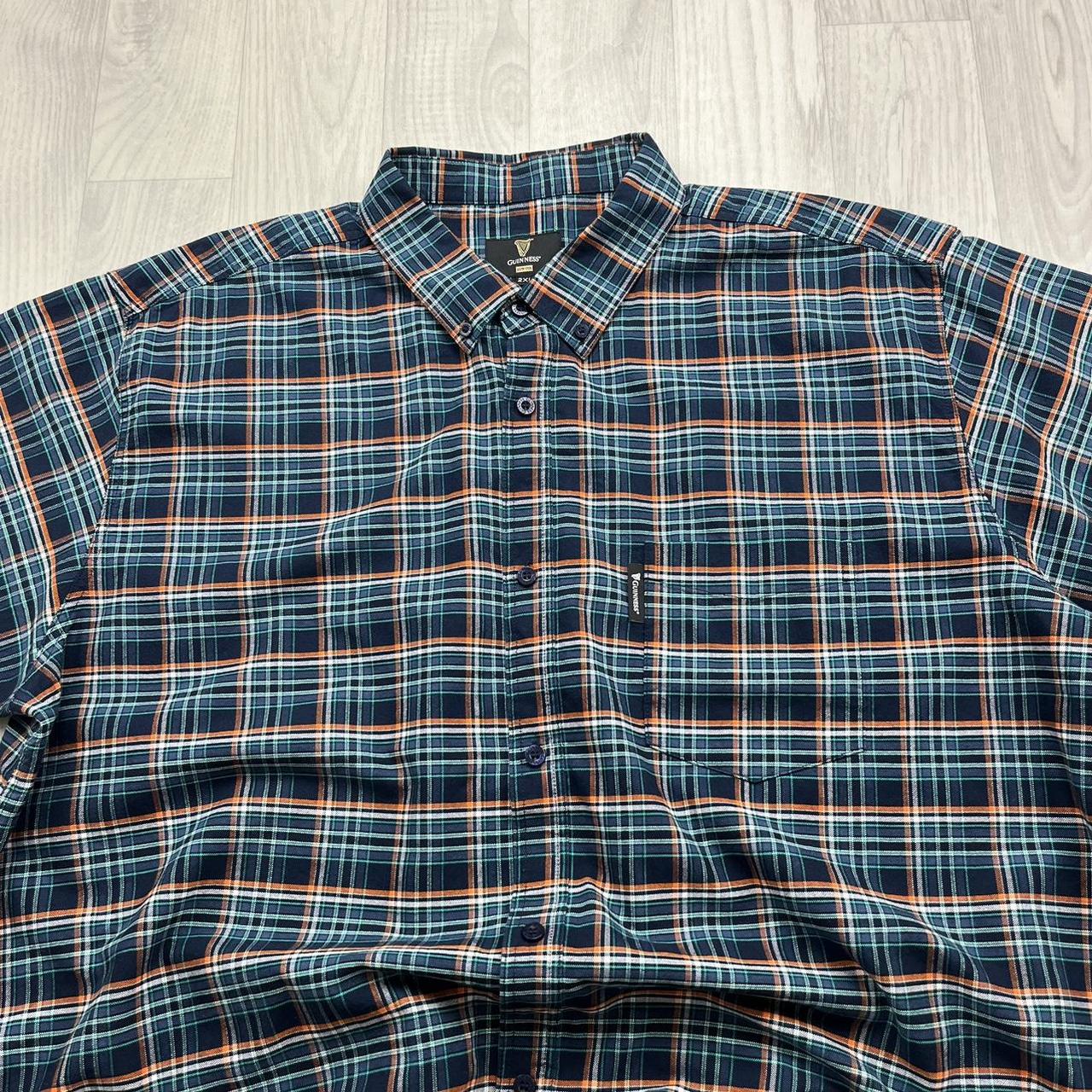VINTAGE Y2K GUINNESS SHORT SLEEVE BUTTON UP SHIRT BLUE / NAVY