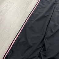 VINTAGE Y2K ADIDAS BAGGY TRACKSUIT BOTTOMS BLACK / PINK