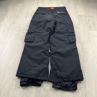 VINTAGE Y2K BAGGY CARGO SKI PANTS SALOPETTES BLACK