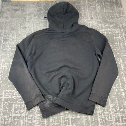 VINTAGE Y2K RIP CURL GRAPHIC SPELL OUT ZIP UP HOODIE FADED BLACK