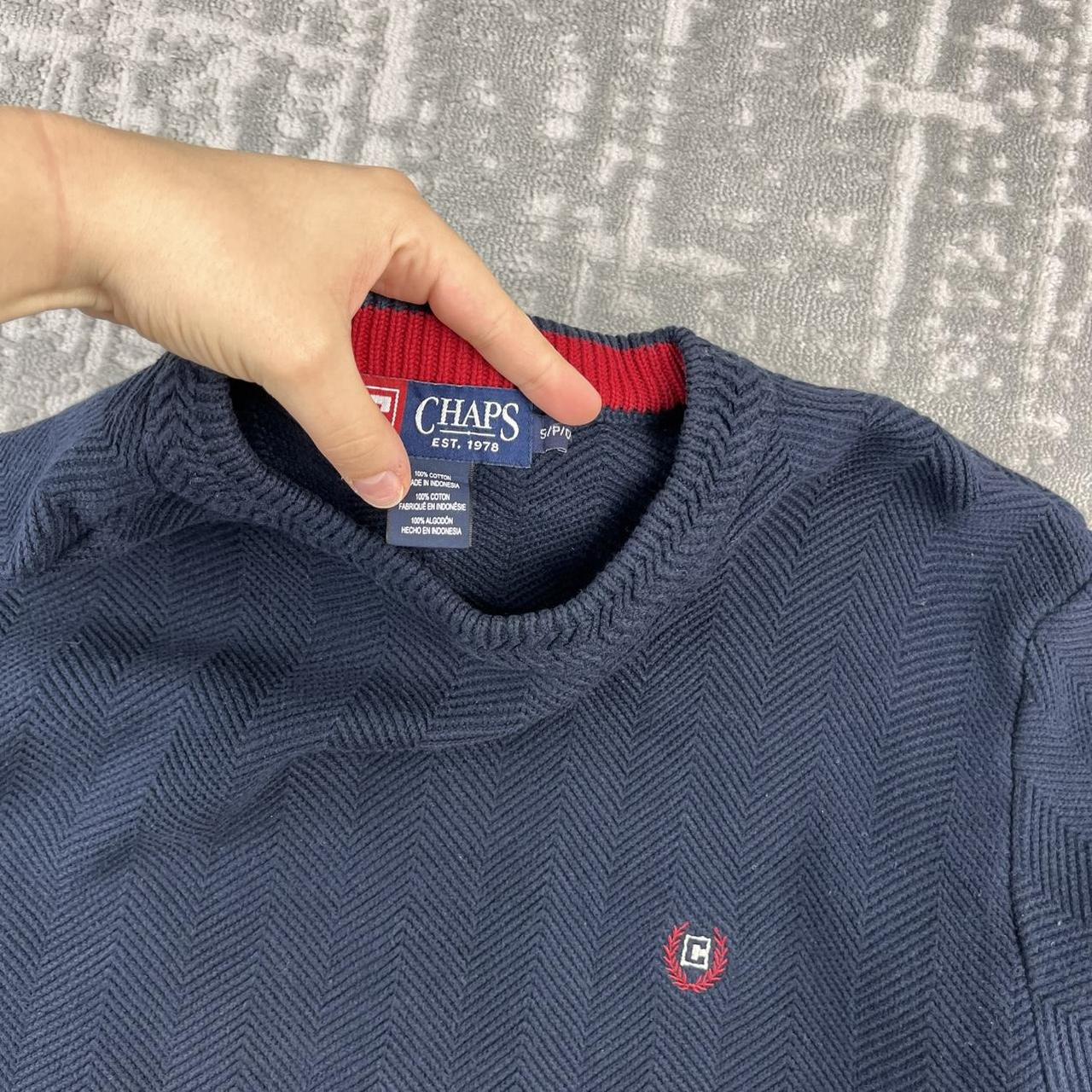 VINTAGE Y2K CHAPS RIBBED CHUNKY ESSENTIAL KNITTED JUMPER NAVY